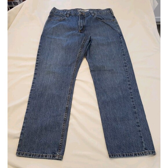 Carhartt Mens Relaxed Fit Jeans 36x30 Medium Blue Denim Workwear Street EUC - Picture 2 of 8